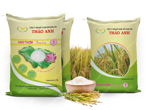 thiết kế mẫu bao gạo thu hút